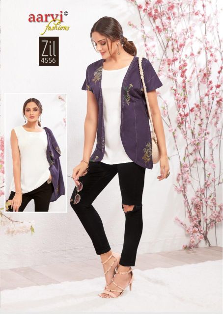Aarvi Zil 2 Fancy Wear Wholesale Short Top Collection